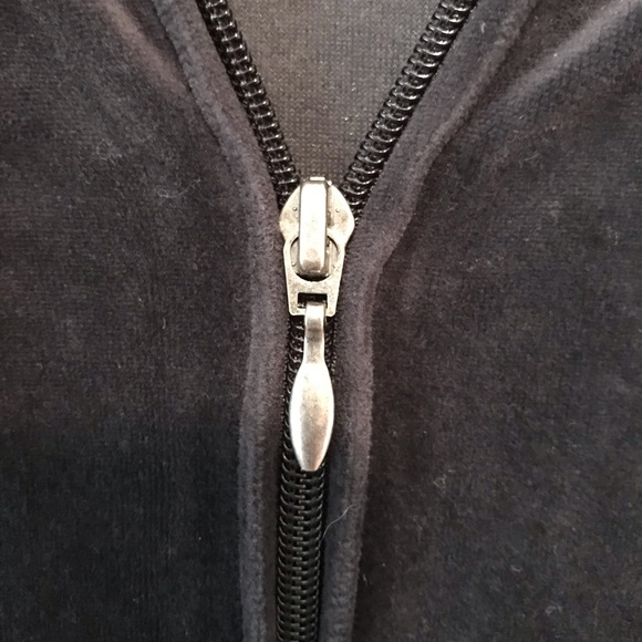 Gap Body Velour Black Zip up Sweater with Hood - Picture 4 of 7